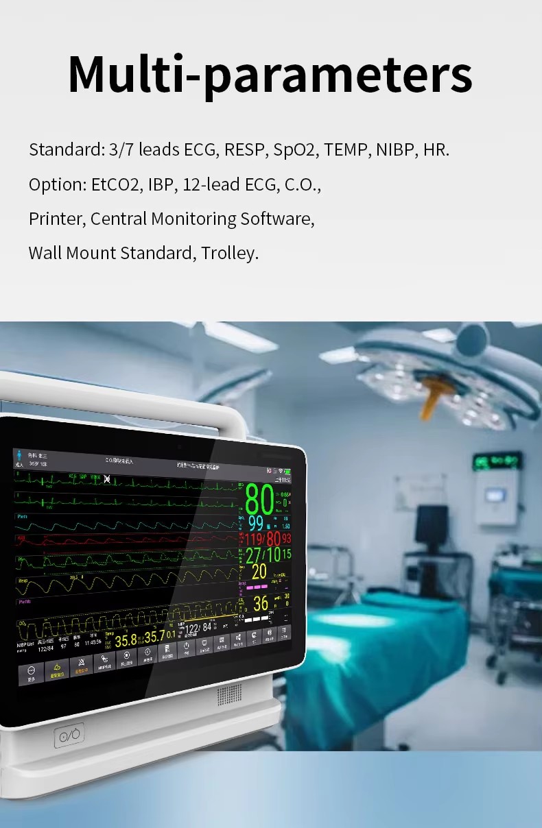 TS13 Modular Patient Monitor Hospital ICU Touch Screen Vital Sign Monitor