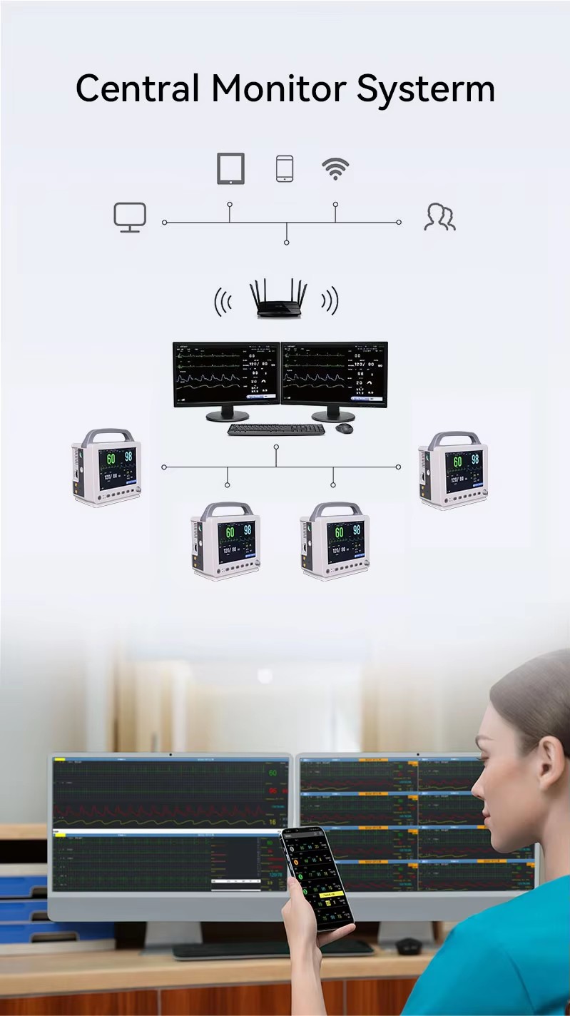 N8 Color TFT Screen Multi Parameter Patient Monitor
