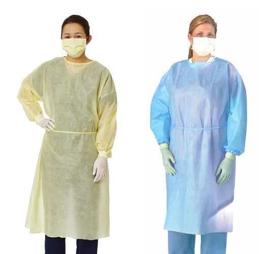 Non-woven isolation gown