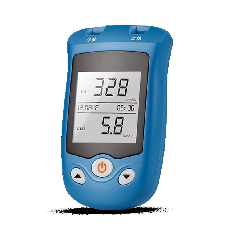 2 In 1 uric acid meter set with strips double-slot design blood glucose meter