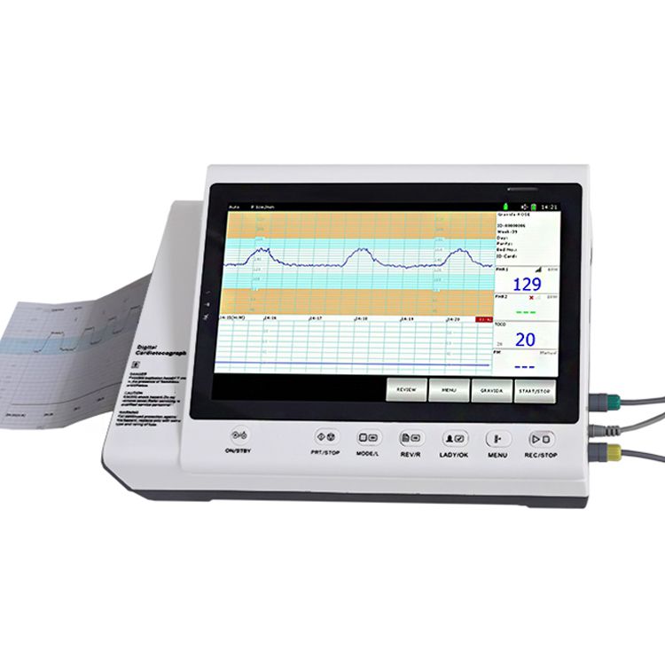 9000B+ 10.2'LED touch-screen doppler fetal monitor 90"rotation screen fetal monitor