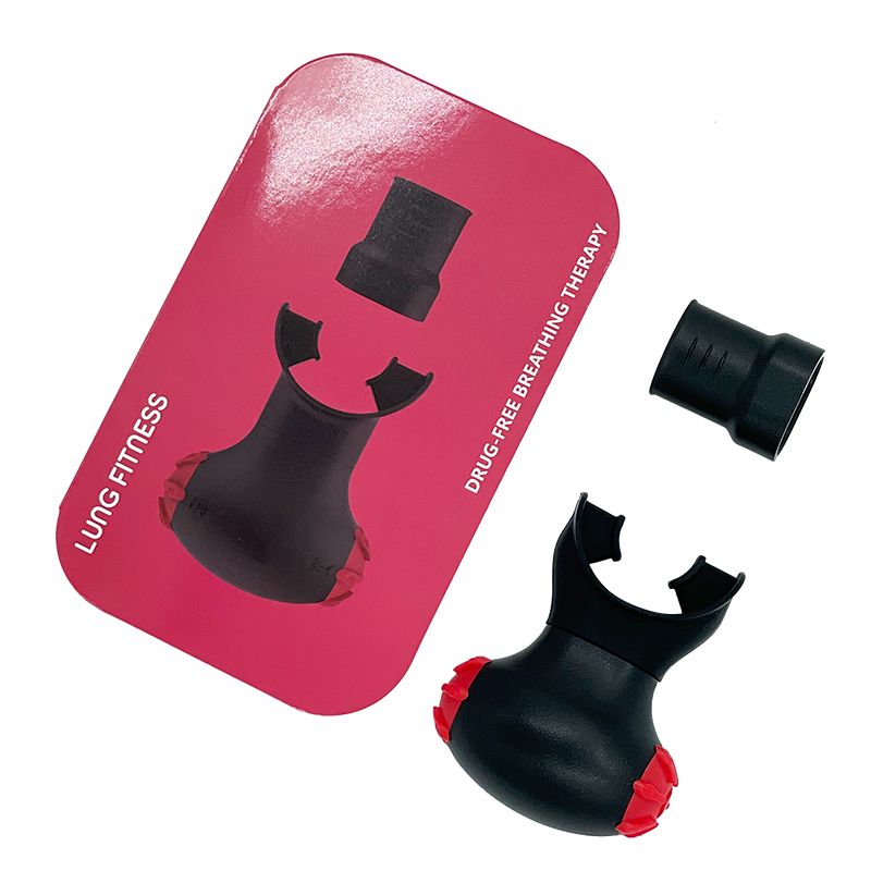 Portable tongue muscle trainer breath exercise device