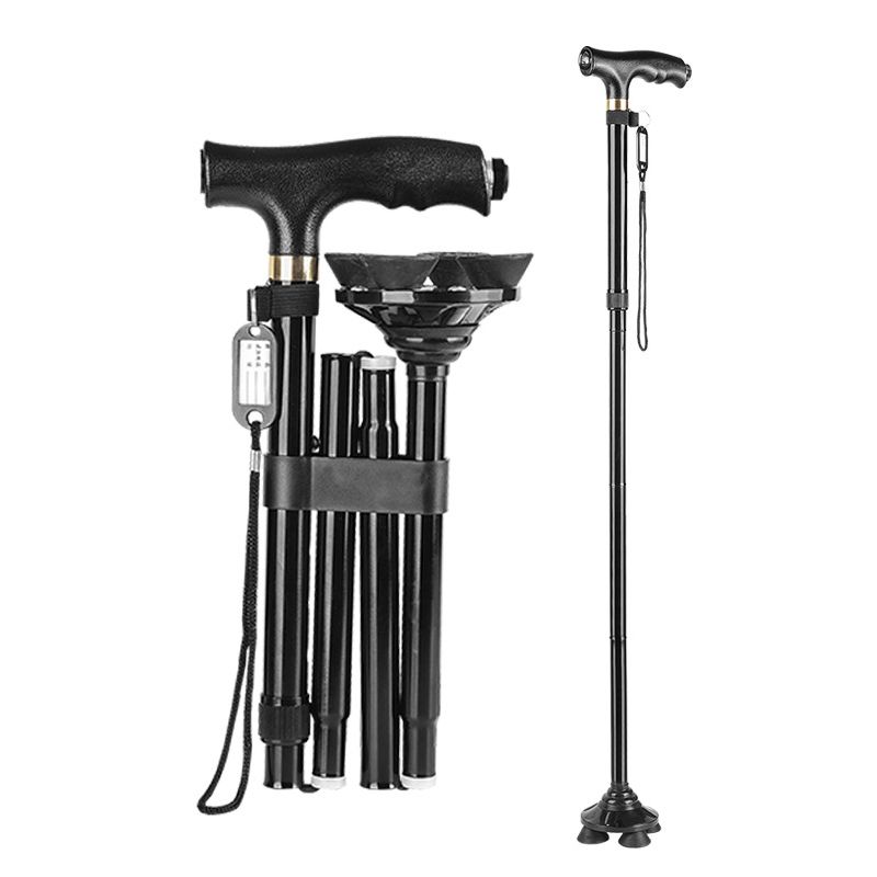 303 Aluminum alloy folding crutches telescopic elderly anti-skid crutches