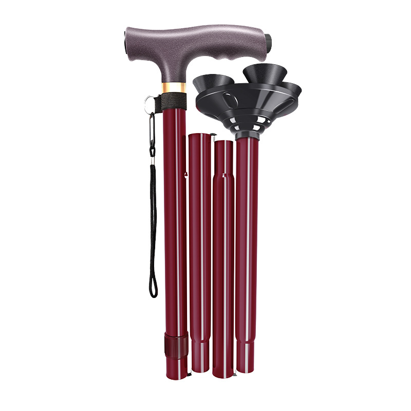 303 Aluminum alloy folding crutches telescopic elderly anti-skid crutches