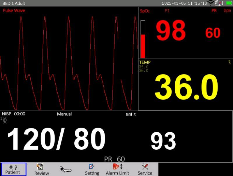 MEK-7000A 7-inch Patient Monitor SPO2 NIBP Multi Parameter Monitor