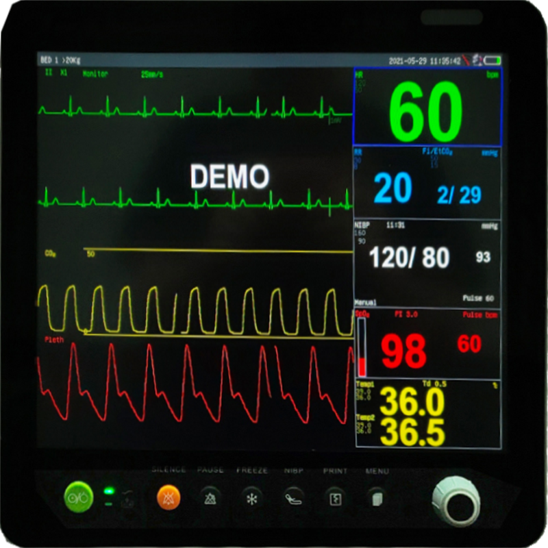 MEK-9000D NIBP SPO2 Temperature EtCO2 with Electrocardiogram Vital Sign Monitor
