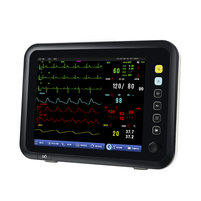 MEK-YK8000C Portable ICU Monitor 12.1-inch Color LCD Touch Screen Patient Monitor