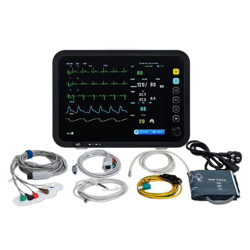 MEK-YK8000C Portable ICU Monitor 12.1-inch Color LCD Touch Screen Patient Monitor