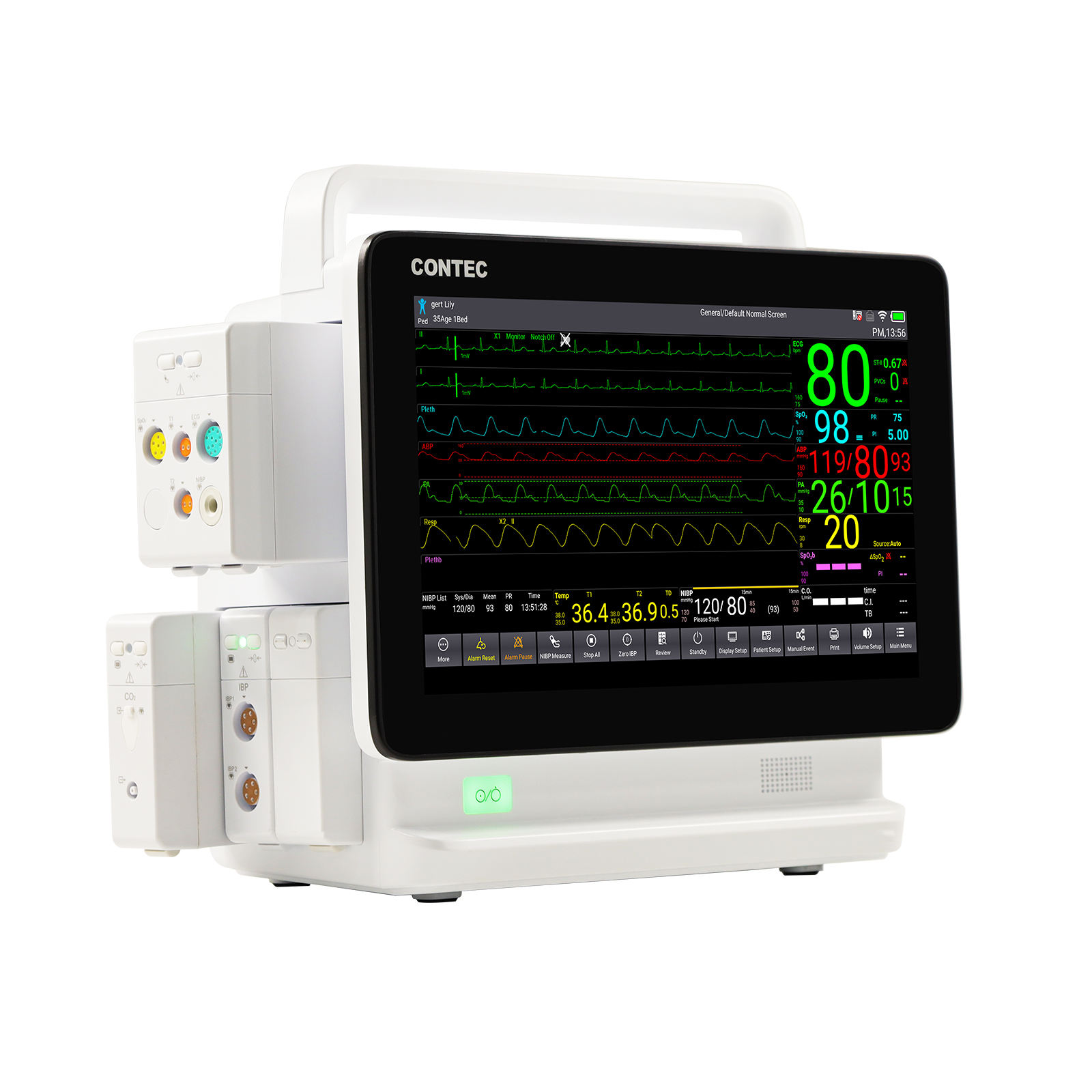 TS15 Medical Monitor 15 Inches Patient Monitor